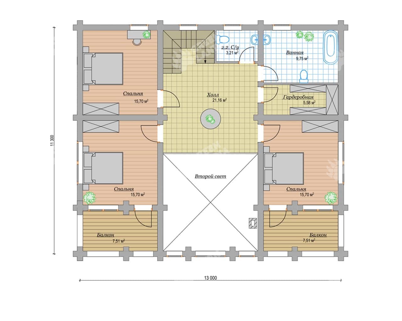 Планировка дома по проекту BR-05 "Эверест"