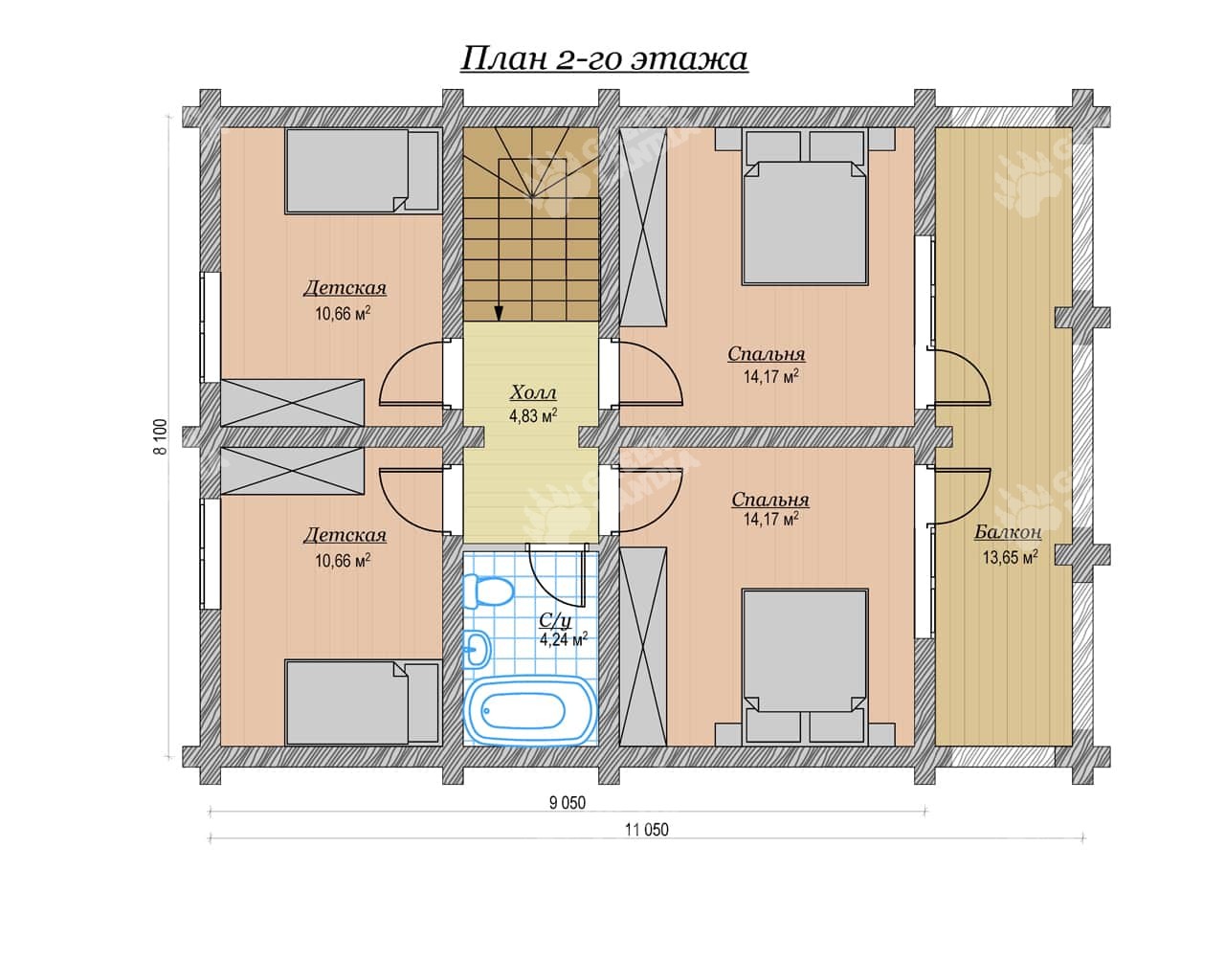 Планировка дома по проекту BR-06 "Мак-Кинли"