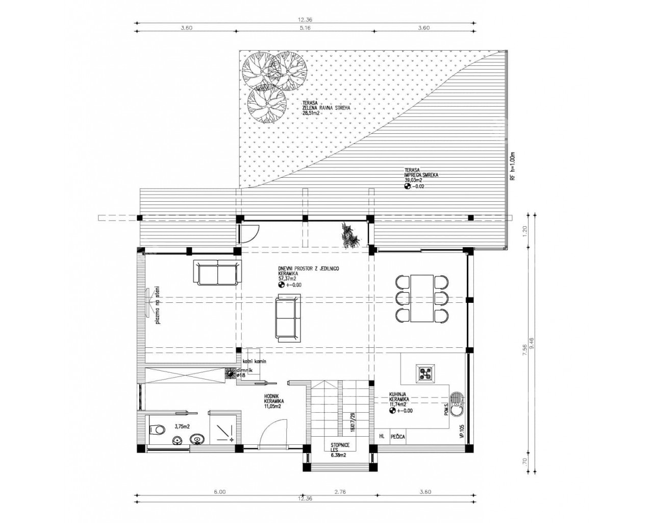 Планировка дома по проекту F-05 "Зенит"